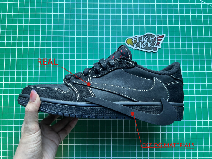 Travis Scott x Nike Air Jordan 1 Low OG “Black/Phantom” GS（A1）