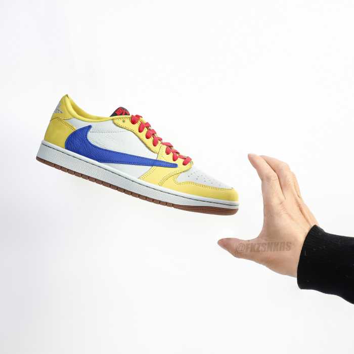 Travis Scott x Air Jordan 1 Retro Low OG SP “Elkins/Canary Yellow” GS（A1）