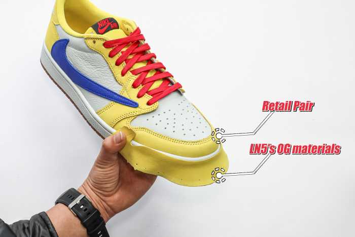 Travis Scott x Air Jordan 1 Retro Low OG SP “Elkins/Canary Yellow” GS（A1）