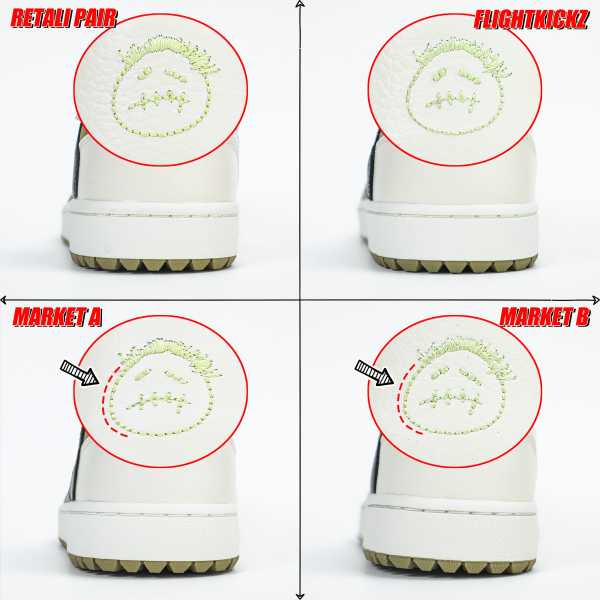 Travis Scott x Air Jordan 1 Low Golf Neutral Olive GS（A1）