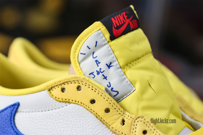 Travis Scott x Air Jordan 1 Retro Low OG SP “Elkins/Canary Yellow” GS（A1）