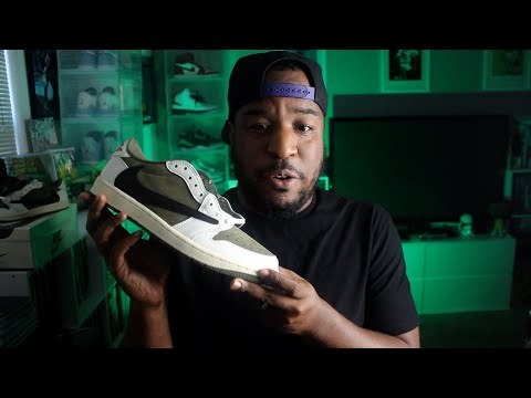 Travis Scott x Air Jordan 1 ' Medium Olive' GS（A1）