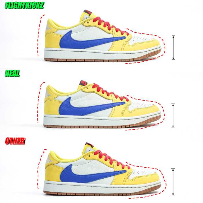 Travis Scott x Air Jordan 1 Retro Low OG SP “Elkins/Canary Yellow” GS（A1）