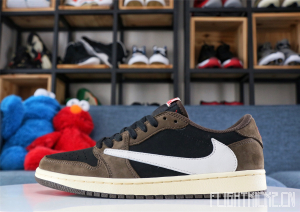 Travis Scott X Air Jordan 1 Low 'Cactus Jack'  Mocha GS( A1)