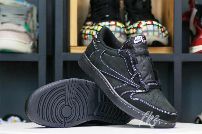 Travis Scott x Nike Air Jordan 1 Low OG “Black/Phantom” GS（A1）