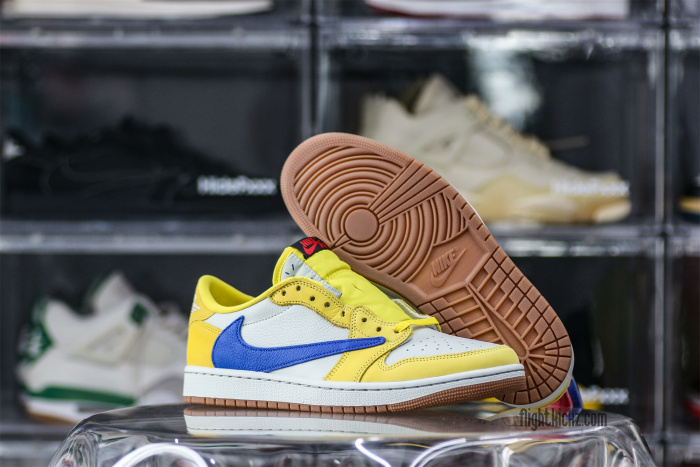 Travis Scott x Air Jordan 1 Retro Low OG SP “Elkins/Canary Yellow” GS（A1）