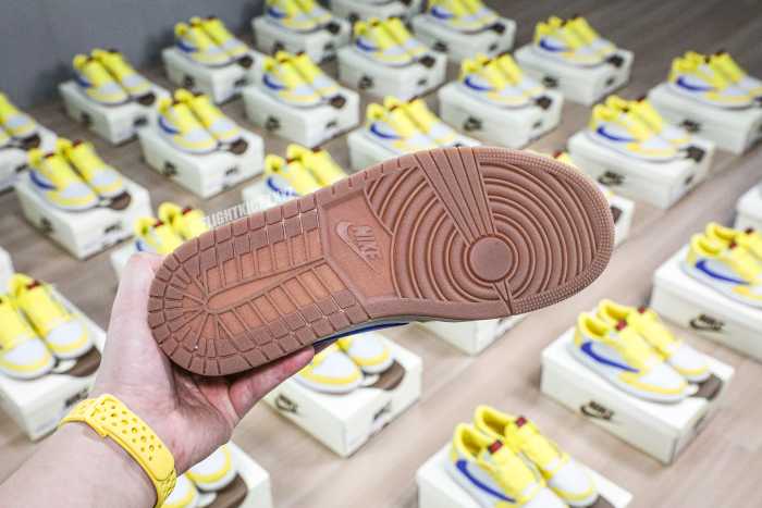 Travis Scott x Air Jordan 1 Retro Low OG SP “Elkins/Canary Yellow” GS（A1）