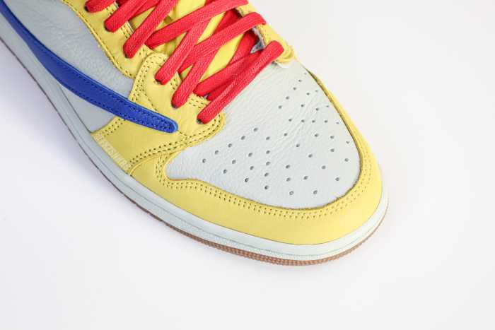 Travis Scott x Air Jordan 1 Retro Low OG SP “Elkins/Canary Yellow” GS（A1）
