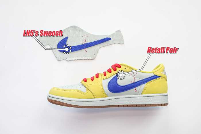 Travis Scott x Air Jordan 1 Retro Low OG SP “Elkins/Canary Yellow” GS（A1）