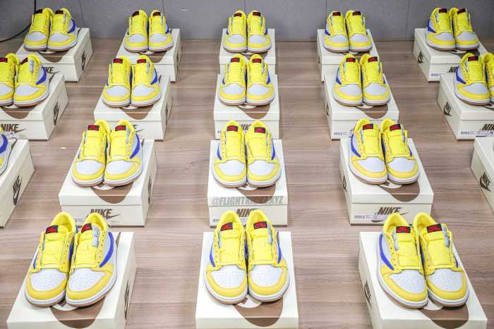 Travis Scott x Air Jordan 1 Retro Low OG SP “Elkins/Canary Yellow” GS（A1）