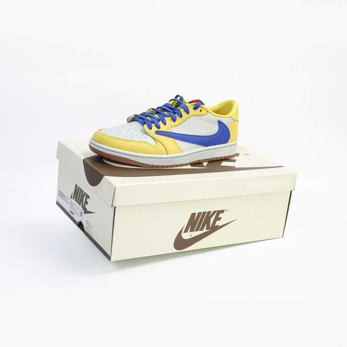 Travis Scott x Air Jordan 1 Retro Low OG SP “Elkins/Canary Yellow” GS（A1）