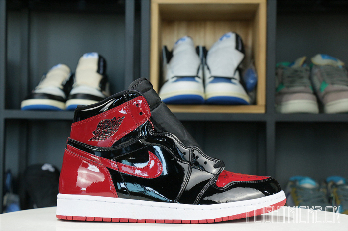Air Jordan 1 Retro High OG Patent Bred 2021 GS ( A1)