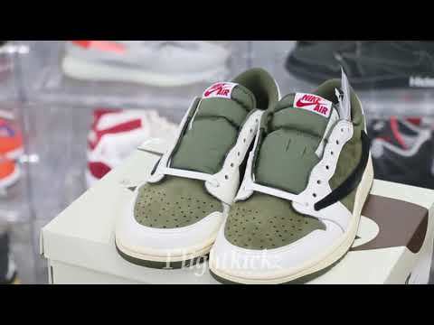 Travis Scott x Air Jordan 1 ' Medium Olive' GS（A1）