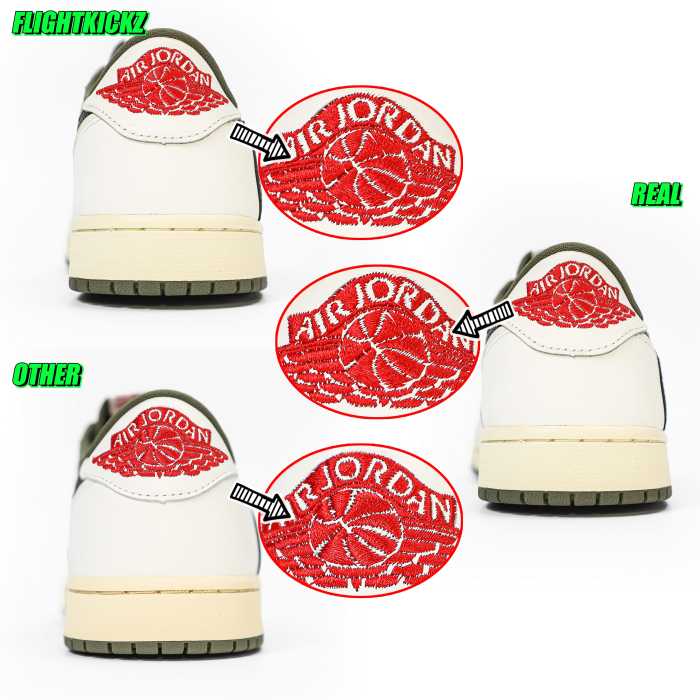 Travis Scott x Air Jordan 1 ' Medium Olive' GS（A1）