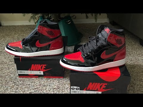 Air Jordan 1 Retro High OG Patent Bred 2021 GS ( A1)