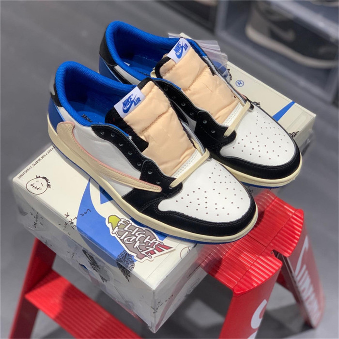 Fragment x Travis Scott x Air Jordan 1 Low GS（A1）