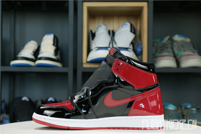 Air Jordan 1 Retro High OG Patent Bred 2021 GS ( A1)