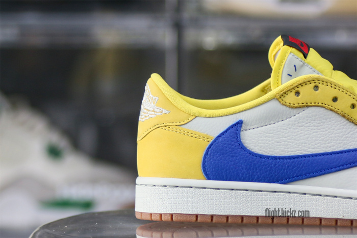 Travis Scott x Air Jordan 1 Retro Low OG SP “Elkins/Canary Yellow” GS（A1）