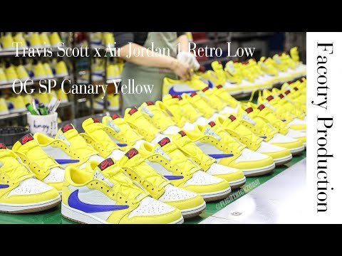 Travis Scott x Air Jordan 1 Retro Low OG SP “Elkins/Canary Yellow” GS（A1）