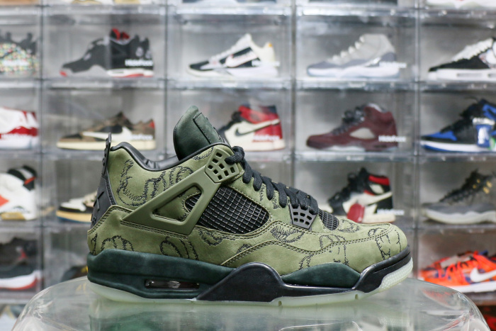 Kaws X Air Jordan 4 Retro Green Sample（A1）