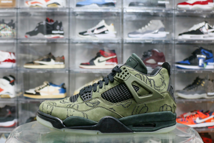 Kaws X Air Jordan 4 Retro Green Sample（A1）