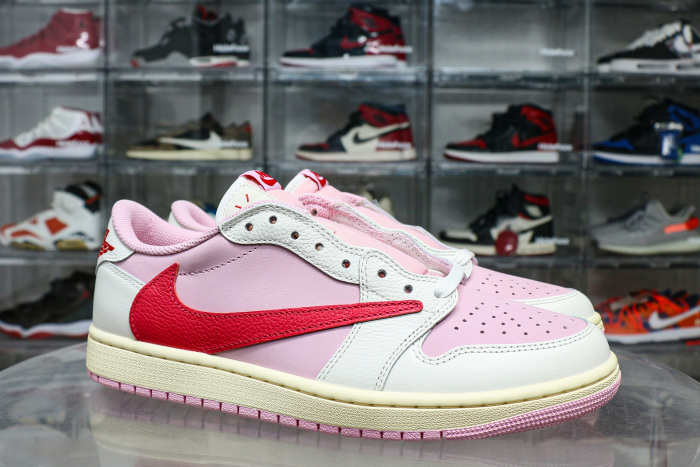 Travis Scott x Air Jordan 1 Low OG  Shy Pink Red  2025