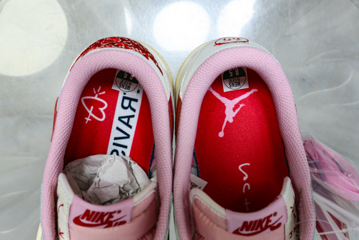 Travis Scott x Air Jordan 1 Low OG  Shy Pink Red  2025