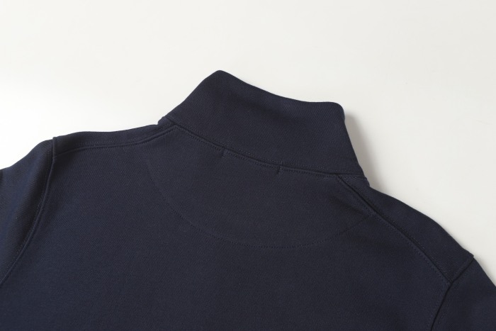 Stone Island Badge Logo Half-Zip Pullover Sweatshirt