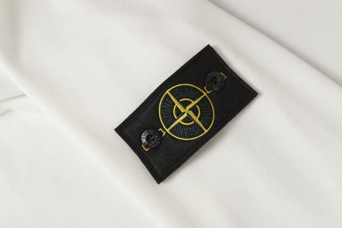 Stone Island Badge Logo Half-Zip Pullover Sweatshirt
