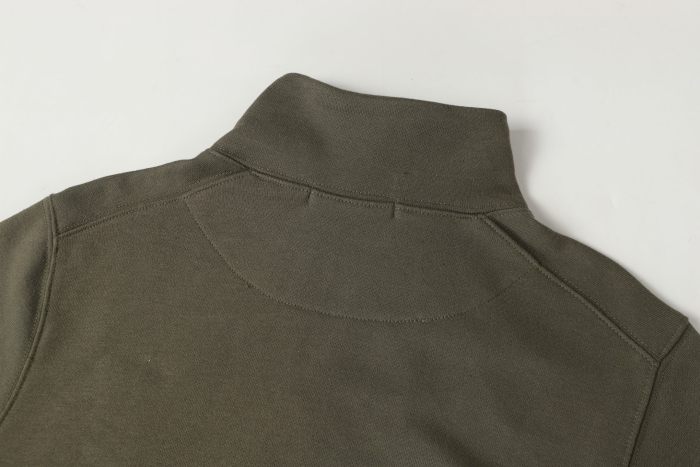 Stone Island Badge Logo Half-Zip Pullover Sweatshirt