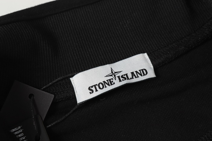 Stone Island Badge Logo Half-Zip Pullover Sweatshirt