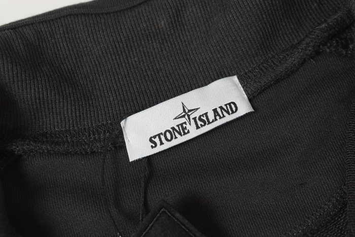 Stone Island Badge Logo Half-Zip Pullover Sweatshirt