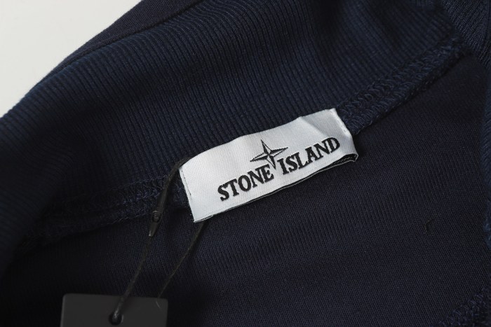 Stone Island Badge Logo Half-Zip Pullover Sweatshirt