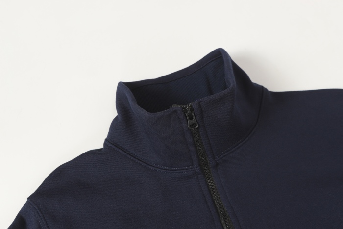 Stone Island Badge Logo Half-Zip Pullover Sweatshirt