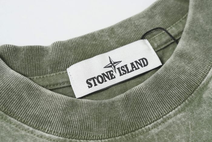 Stone Island Washed Distressed T Shirt