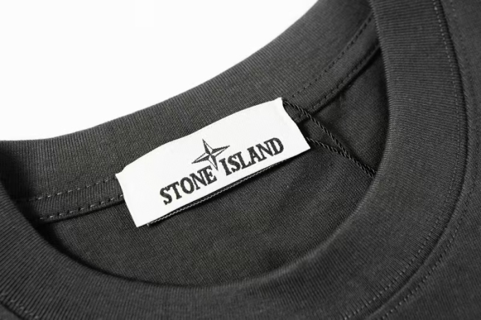 Stone Island Crewneck Drop-Shoulder Short-Sleeve T-Shirt