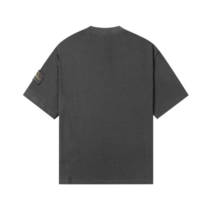 Stone Island Crewneck Drop-Shoulder Short-Sleeve T-Shirt
