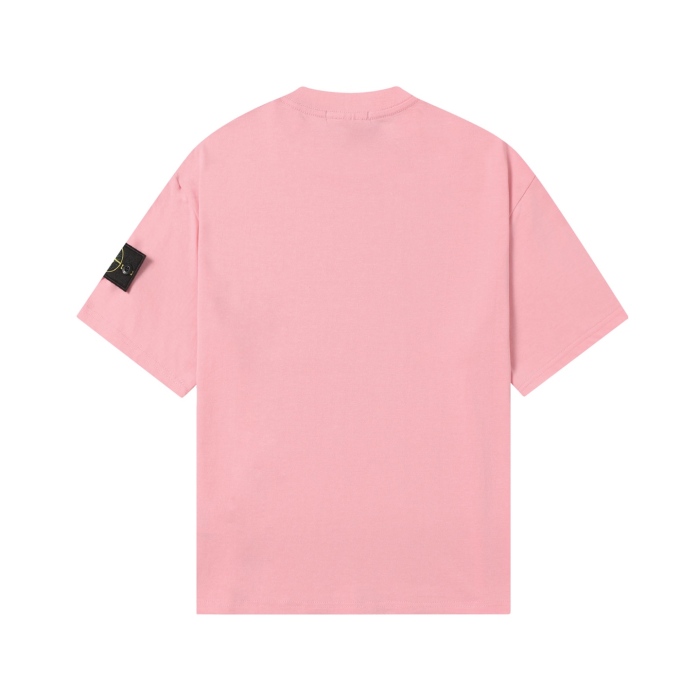 Stone Island Crewneck Drop-Shoulder Short-Sleeve T-Shirt