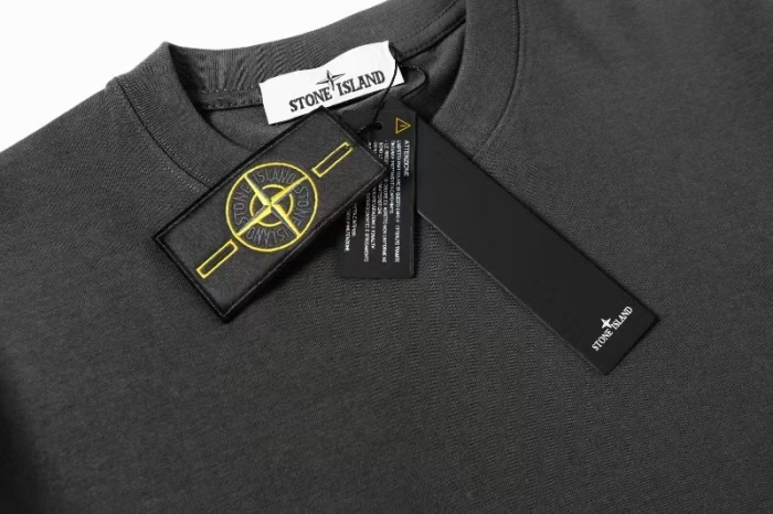 Stone Island Crewneck Drop-Shoulder Short-Sleeve T-Shirt