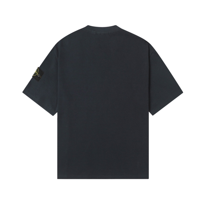 Stone Island Crewneck Drop-Shoulder Short-Sleeve T-Shirt