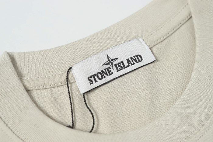 Stone Island Crewneck Drop-Shoulder Short-Sleeve T-Shirt