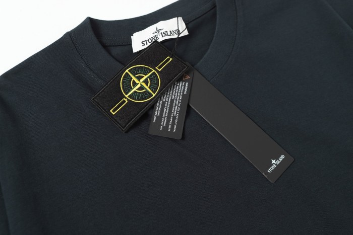 Stone Island Crewneck Drop-Shoulder Short-Sleeve T-Shirt
