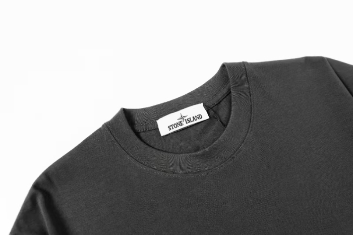 Stone Island Crewneck Drop-Shoulder Short-Sleeve T-Shirt