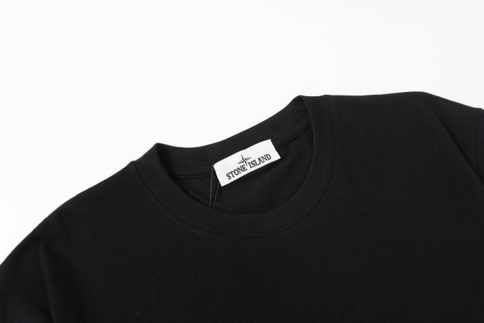 Stone Island Crewneck Drop-Shoulder Short-Sleeve T-Shirt