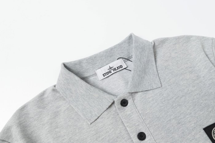 Stone Island Knitted Polo Shirt