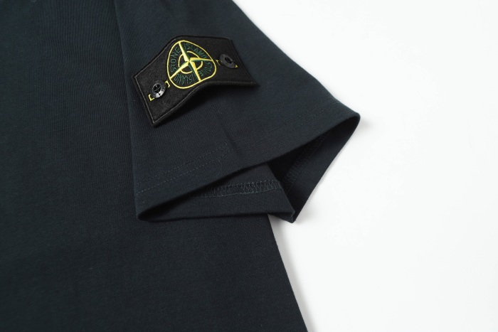 Stone Island Crewneck Drop-Shoulder Short-Sleeve T-Shirt