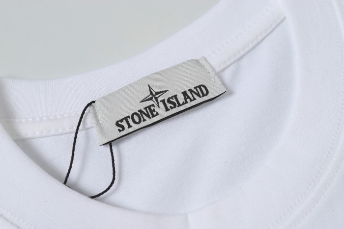 Stone Island Crewneck Drop-Shoulder Short-Sleeve T-Shirt