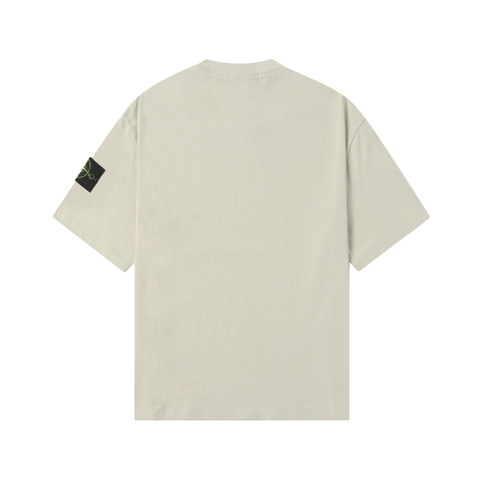 Stone Island Crewneck Drop-Shoulder Short-Sleeve T-Shirt