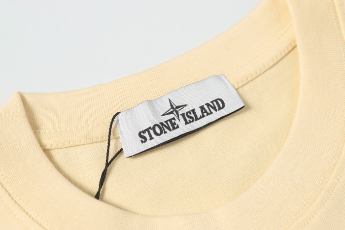 Stone Island Crewneck Drop-Shoulder Short-Sleeve T-Shirt