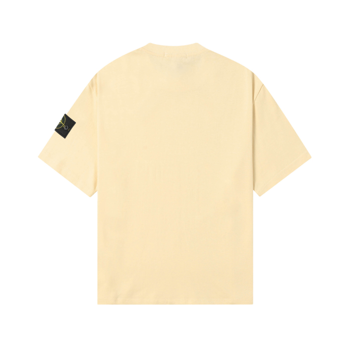 Stone Island Crewneck Drop-Shoulder Short-Sleeve T-Shirt